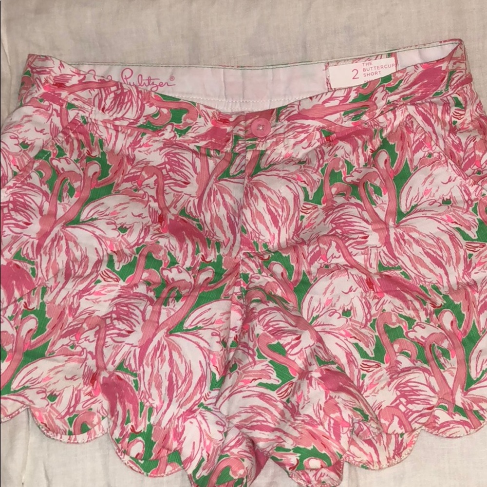 Lilly Pulitzer Flamingo Print Buttercup Short